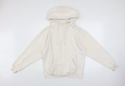 Bench Women Beige Pullover Hoodie UK 10 Cotton Polyester