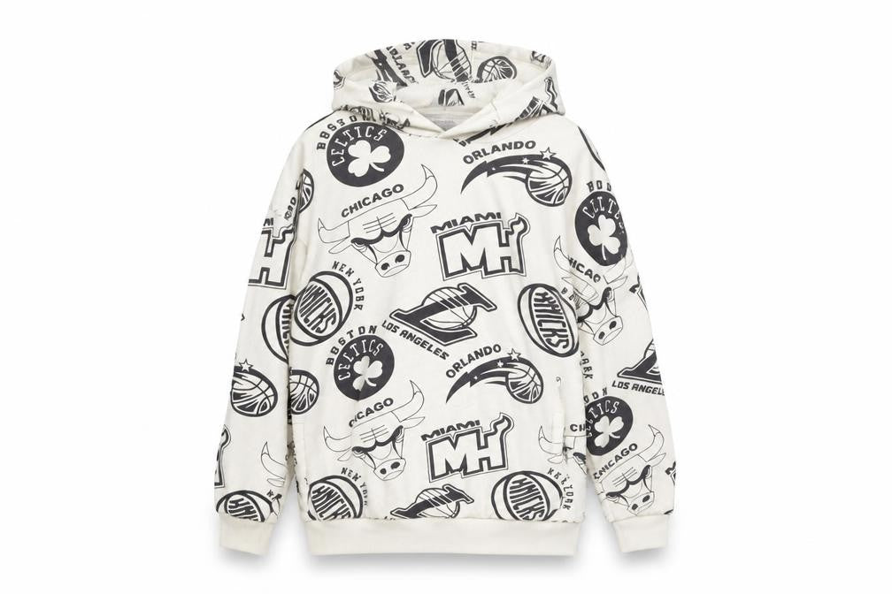 Front view of Marks & Spencer boys’ multicoloured nba pullover hoodie 12-13y fleece cotton