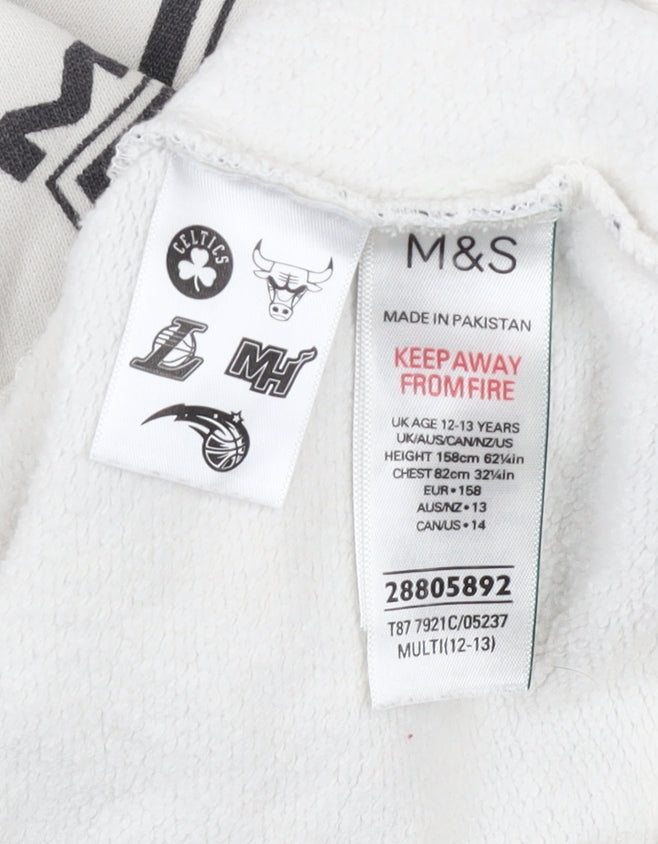 Boys UK Size 12-13 Years Marks and Spencer Multicoloured Pullover Hoodie