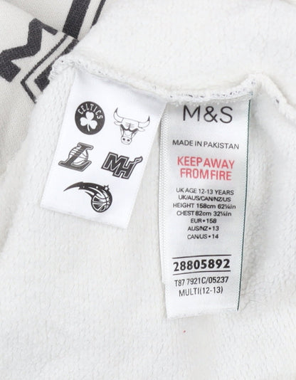 Boys UK Size 12-13 Years Marks and Spencer Multicoloured Pullover Hoodie
