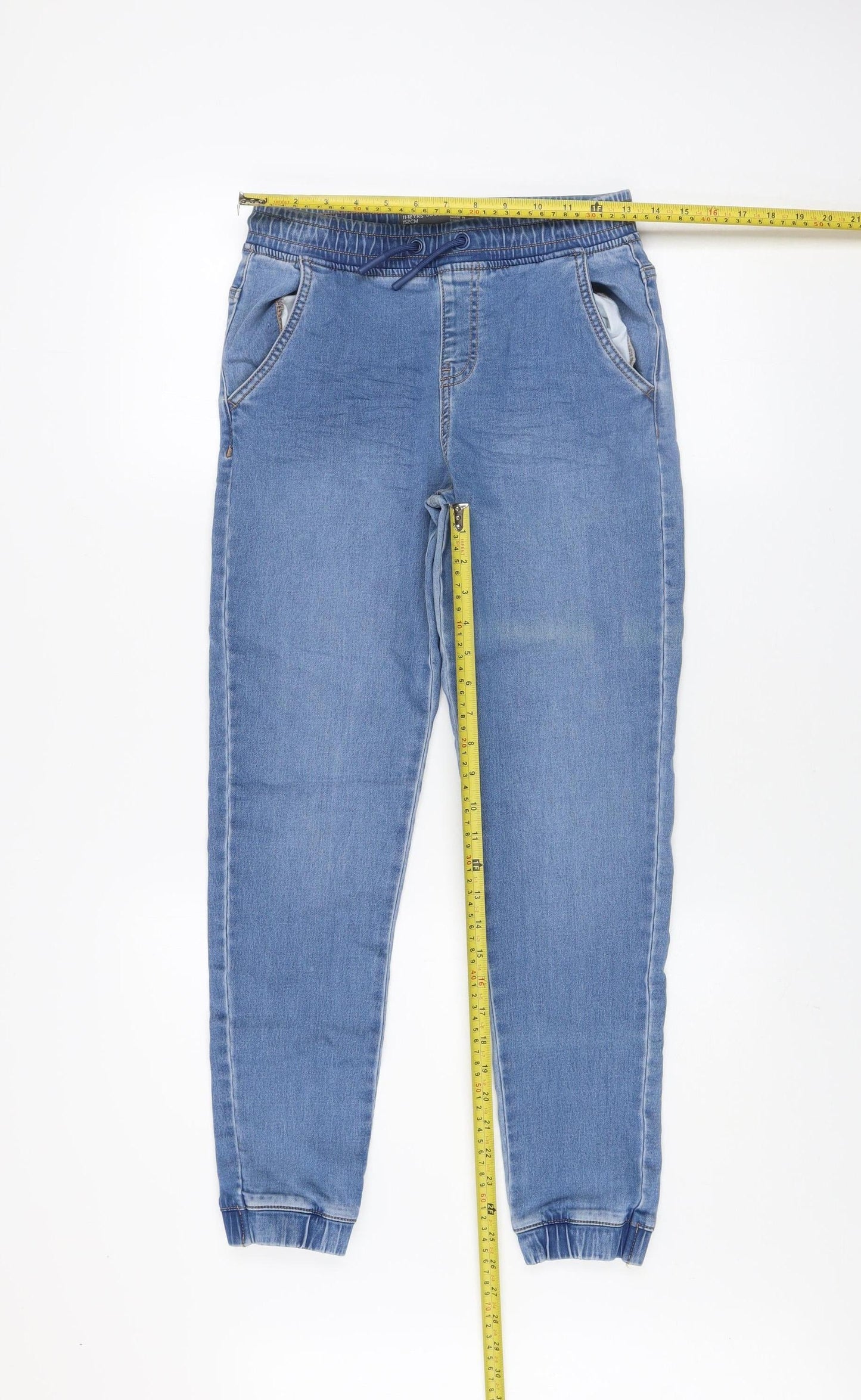 Denim Co. Girls Blue Jogger Style Jeans 11-12 Years Elastic Waist