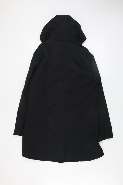 Portwest Women Black Waterproof Hooded Softshell Rain Jacket Size 14