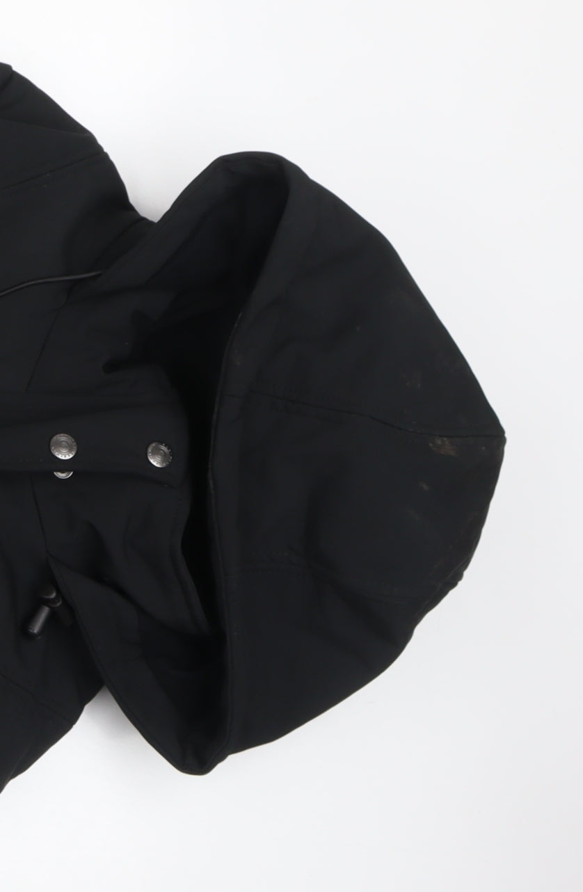 Portwest Women Black Waterproof Hooded Softshell Rain Jacket Size 14