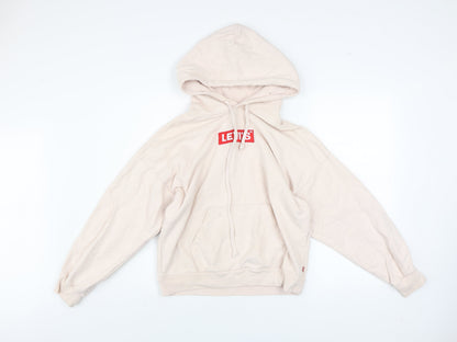 Womens UK Size XS Levi's Beige Pullover Hoodie
