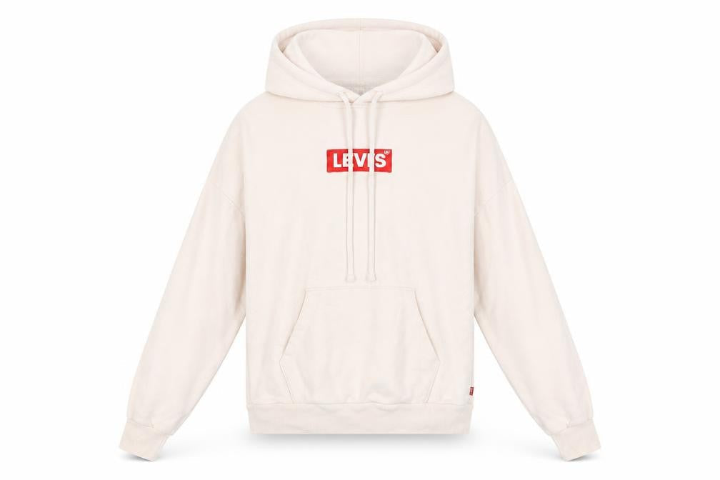 Womens UK Size XS Levi's Beige Pullover Hoodie