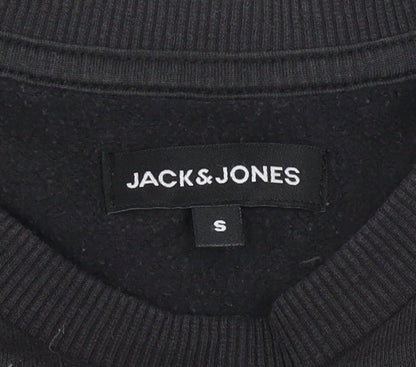 Mens UK Size S JACK & JONES Black Pullover Sweatshirt