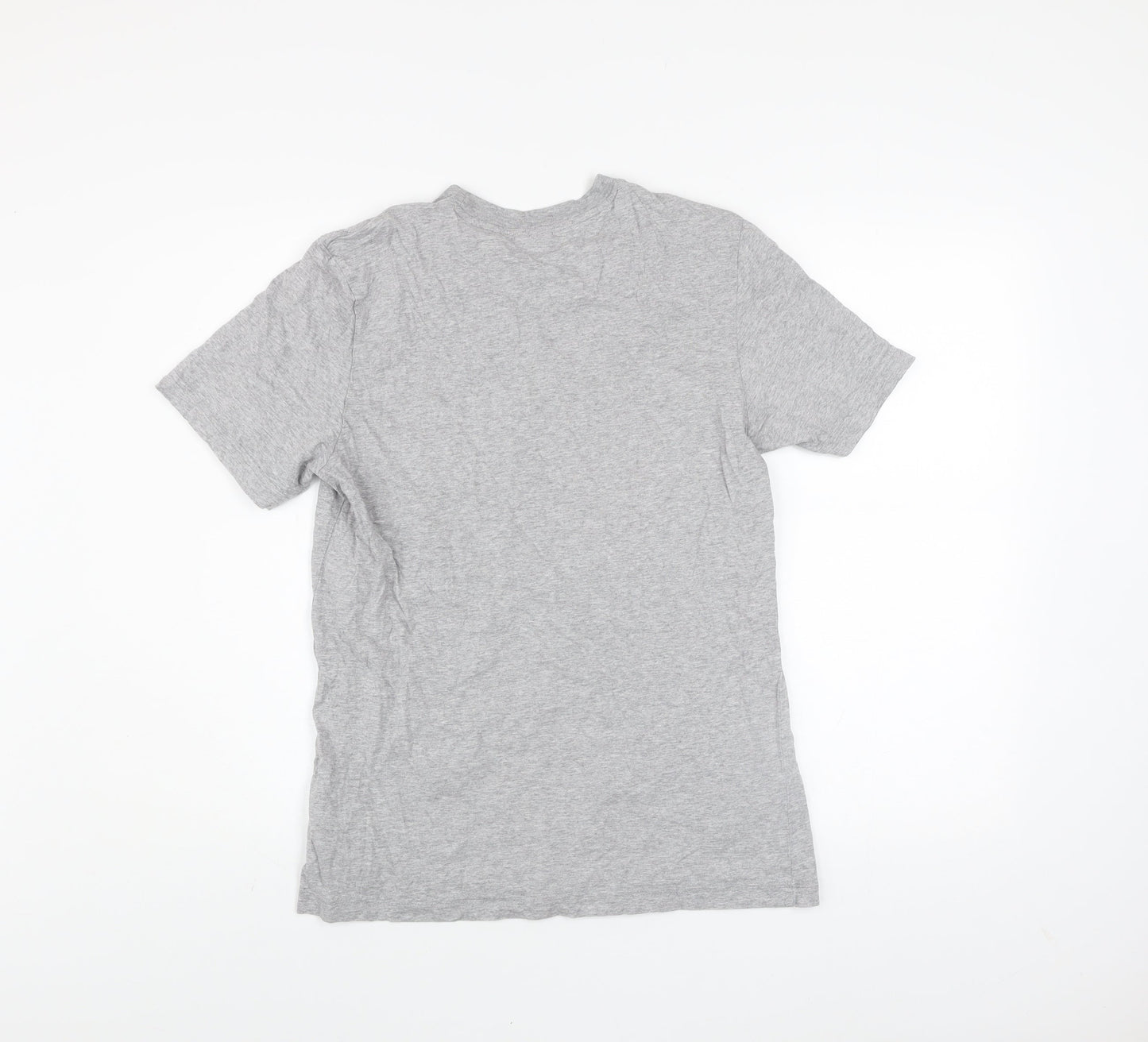 Adidas Men's Grey Logo Graphic Print Cotton T-Shirt Size M