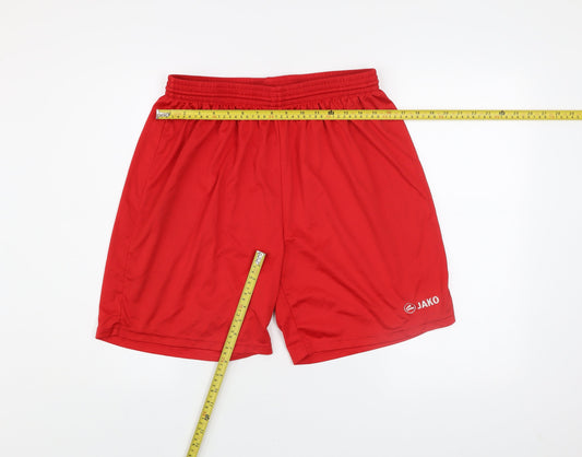 Jako Womens Red Athletic Activewear Shorts Size 8 Polyester