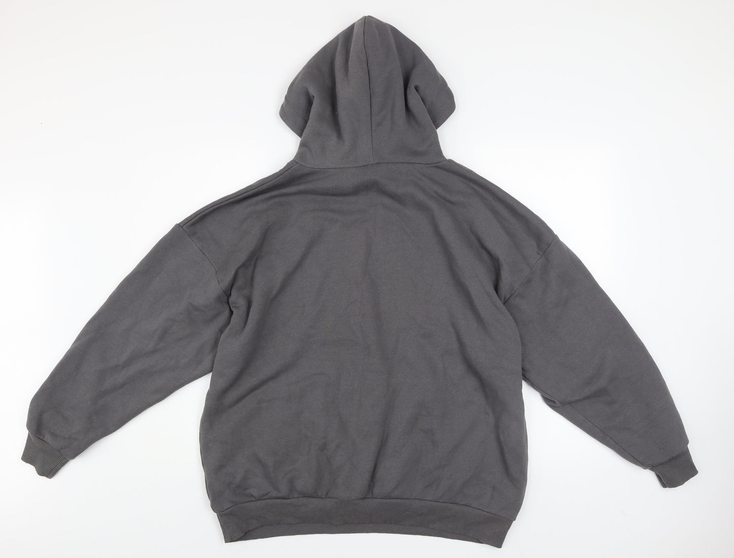 Mens UK Size M Boohoo Grey Pullover Hoodie