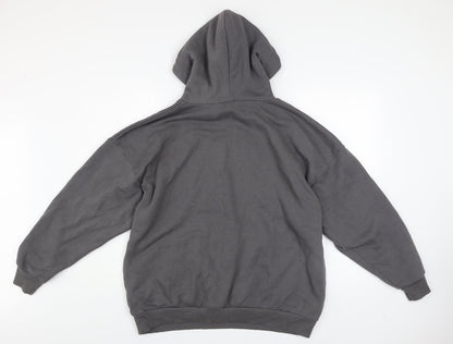 Mens UK Size M Boohoo Grey Pullover Hoodie