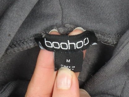 Mens UK Size M Boohoo Grey Pullover Hoodie