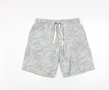 Dunnes Men’s Grey Tropical Print Sweat Shorts XL