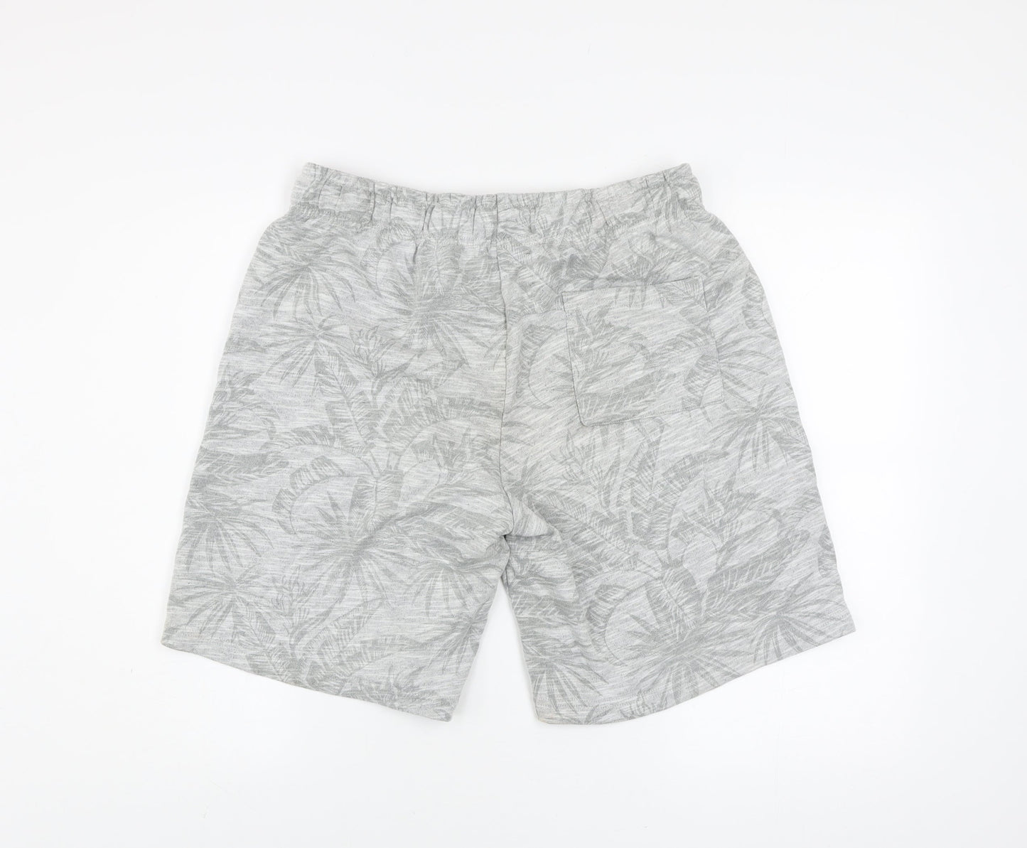 Dunnes Men’s Grey Tropical Print Sweat Shorts XL
