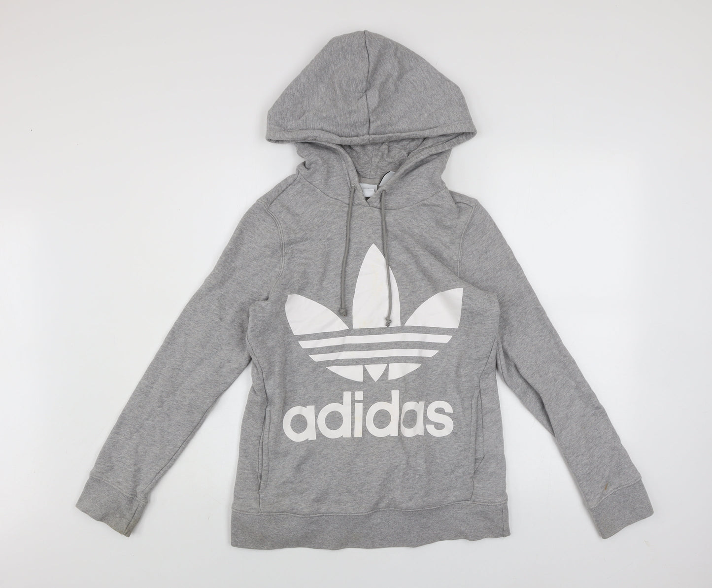Womens UK Size 6 adidas Grey Pullover Hoodie