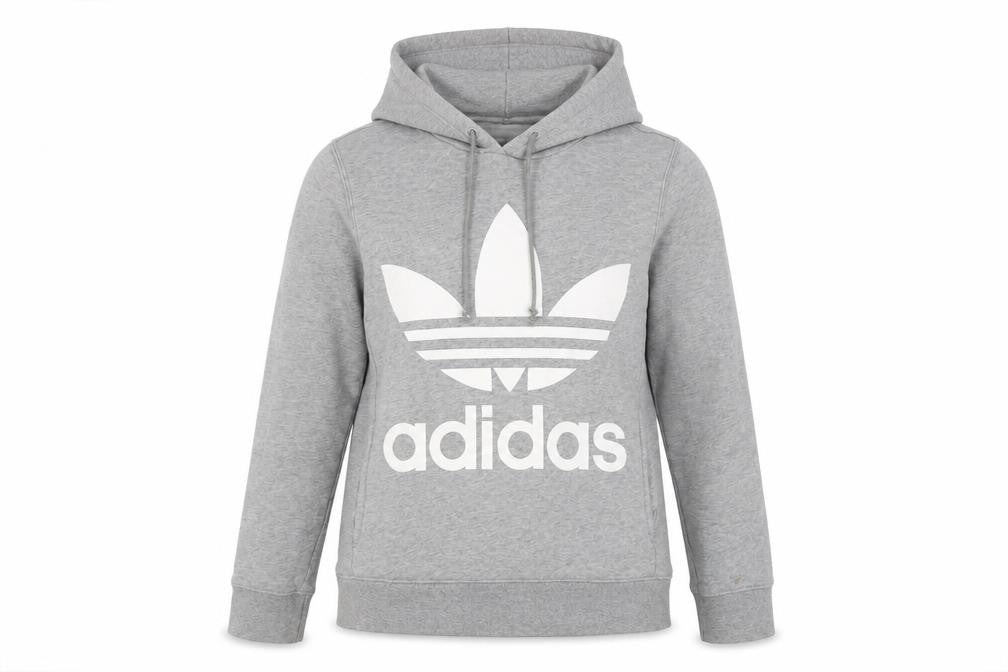 Womens UK Size 6 adidas Grey Pullover Hoodie