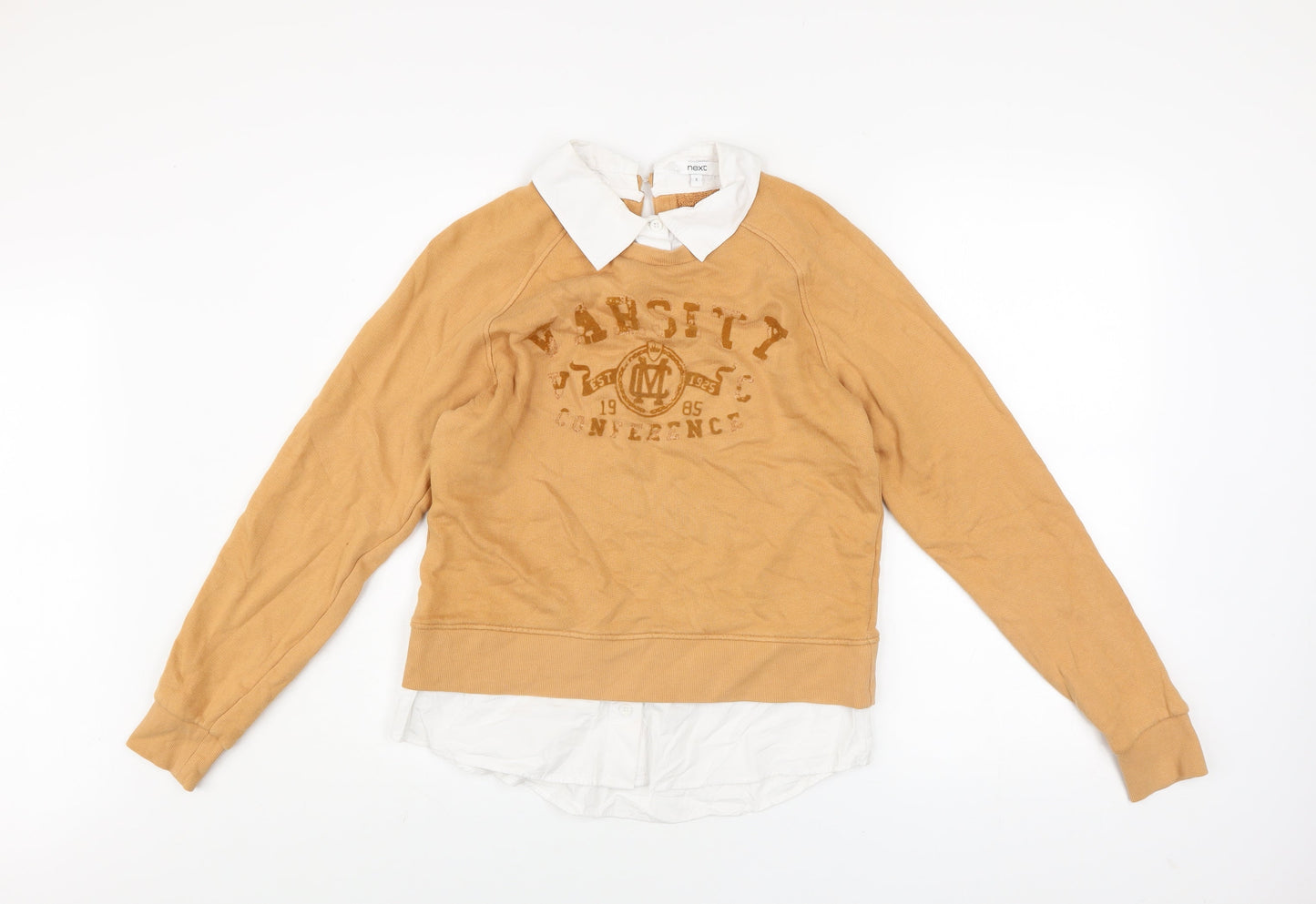 Womens UK Size S NEXT Beige Pullover Sweatshirt