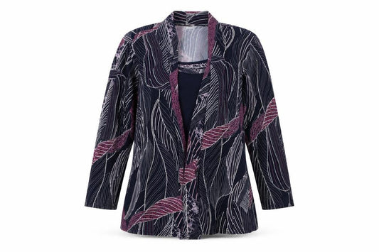 Front view of Gerard women’s multicoloured floral tunic blouse, size UK 16