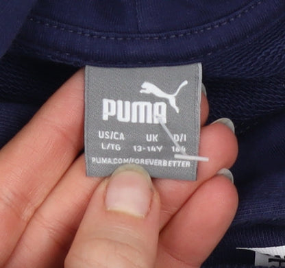 Puma Boys Blue 13-14 Years Pullover Hoodie Manchester City Graphic