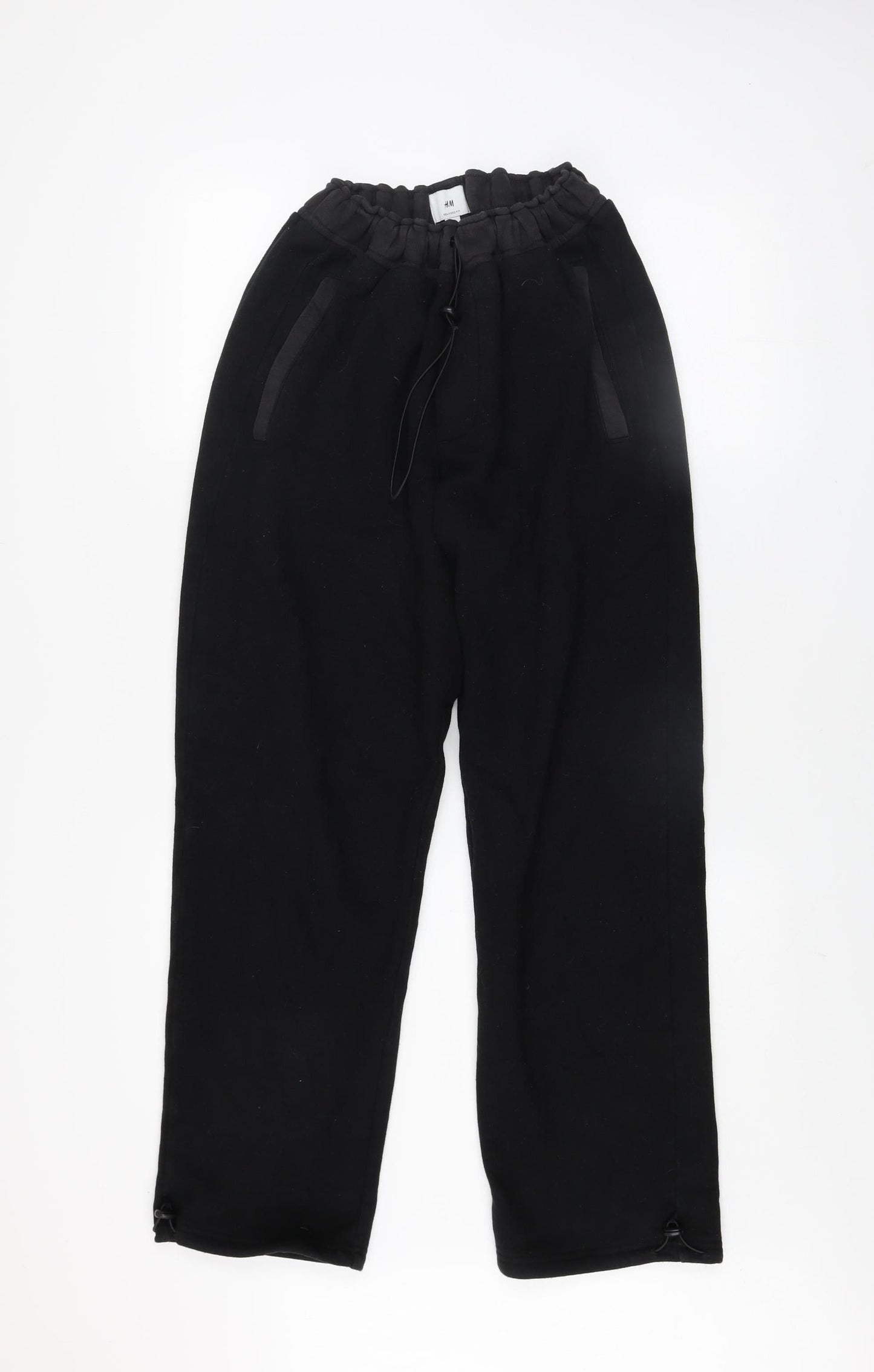H&M Women’s Black Relaxed Fit Jogger Trousers Size L