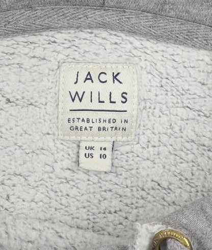 Womens UK Size 14 Jack Wills Grey Pullover Hoodie
