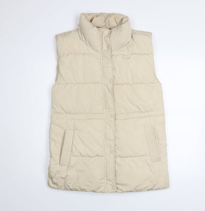 Womens UK Size 8 Stradivarius Beige Puffer Jacket