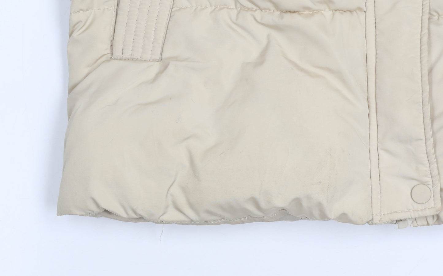 Womens UK Size 8 Stradivarius Beige Puffer Jacket