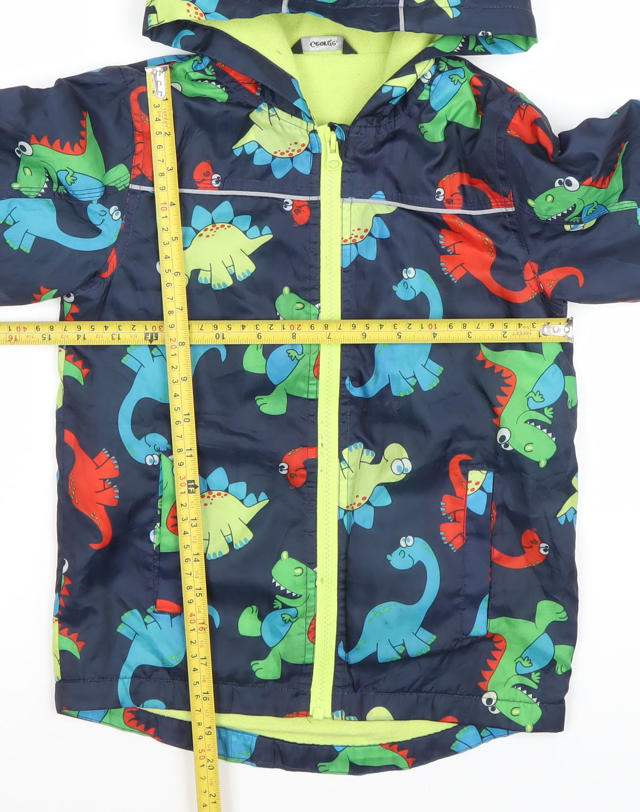George Boys Multicoloured Dinosaur Hooded Rain Coat Jacket 5-6 Years