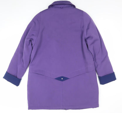 Isle Women’s Purple Polyester Mid-Length Overcoat Size 12