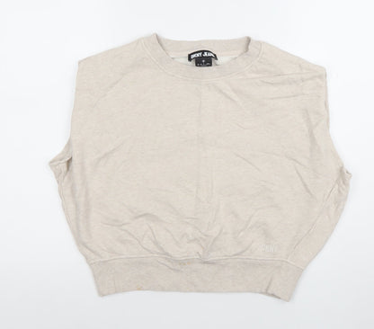 Womens UK Size 12 DKNY Jeans Beige Basic T-Shirt