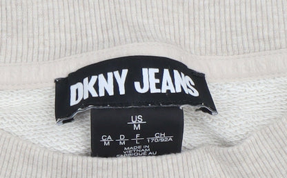Womens UK Size 12 DKNY Jeans Beige Basic T-Shirt