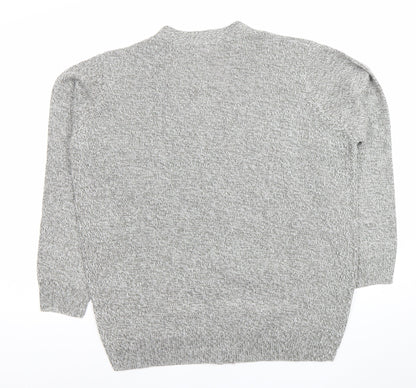 Damart Women's Grey V-Neck Button Knit Cardigan Size 18/20