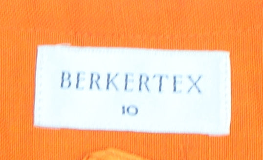 Berkertex Women's Orange Short Sleeve Suit Jacket Size 10