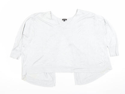 Womens UK Size 14 River Island Silver Basic Blouse
