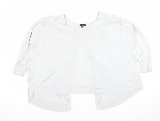 Womens UK Size 14 River Island Silver Basic Blouse