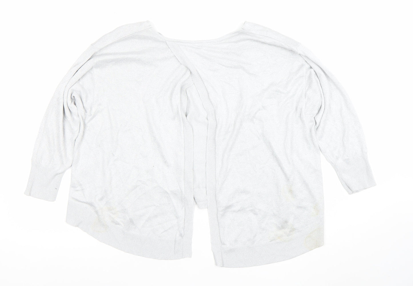 Womens UK Size 14 River Island Silver Basic Blouse