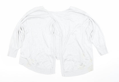 Womens UK Size 14 River Island Silver Basic Blouse