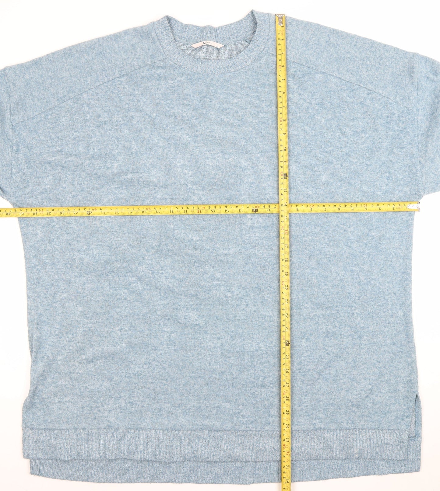 Tu Women’s Blue Crew Neck Relaxed Pullover Jumper Size 24