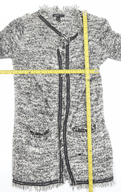 Womens UK Size S Mango Grey Cardigan Jumper