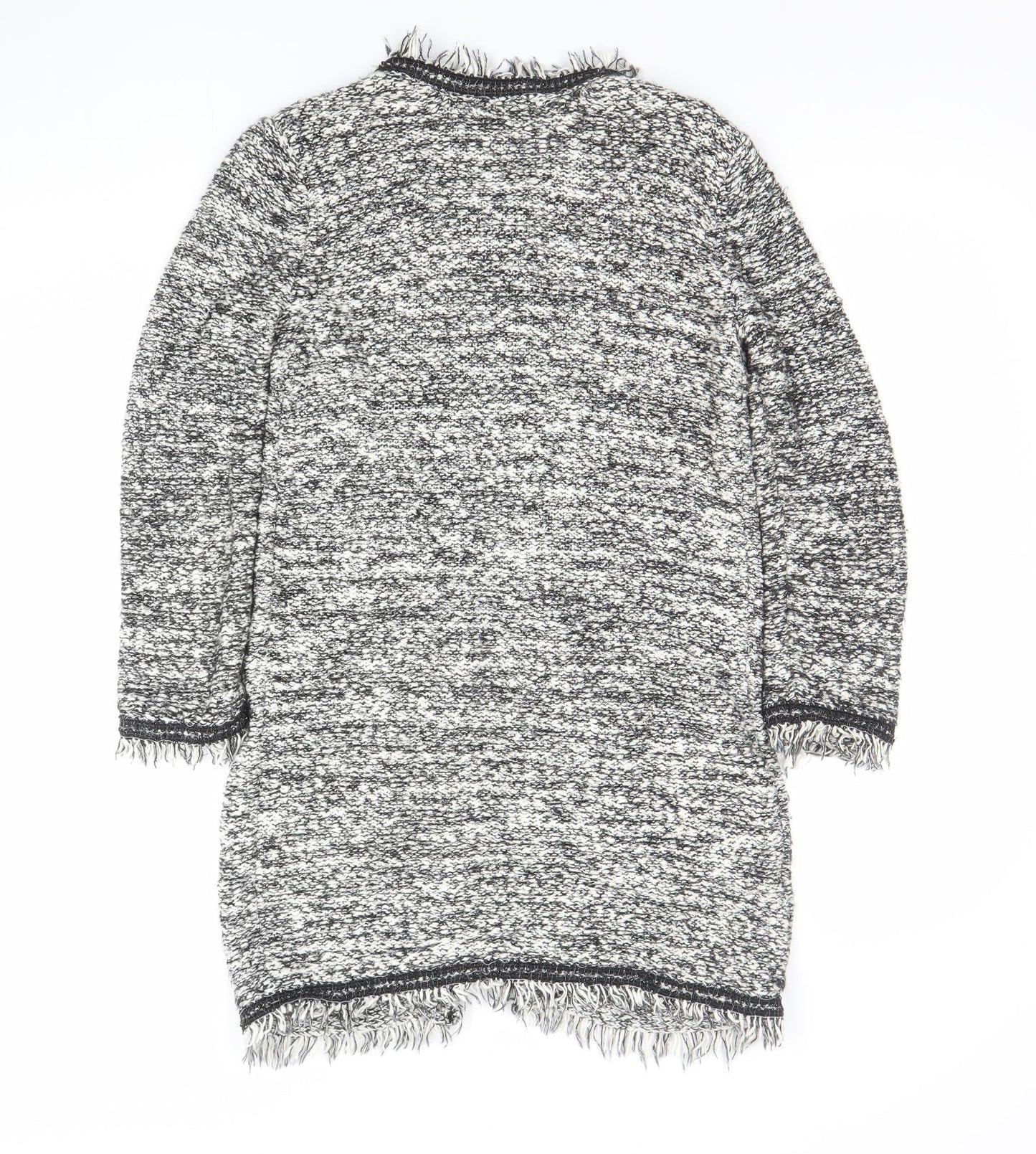 Womens UK Size S Mango Grey Cardigan Jumper
