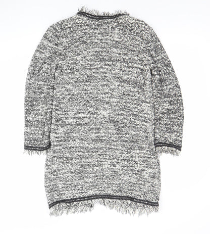 Womens UK Size S Mango Grey Cardigan Jumper