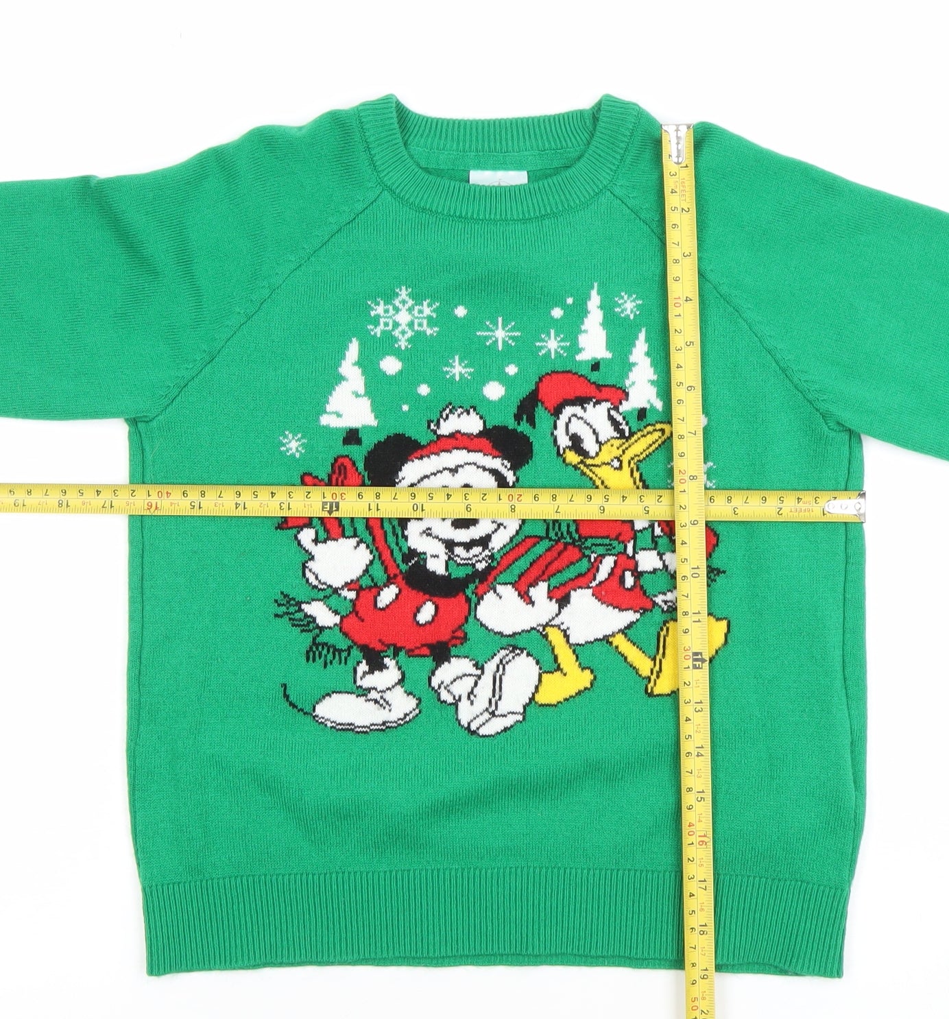 Boys UK Size 5-6 Years Disney Green Pullover Jumper