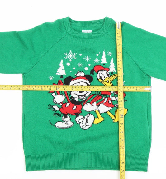 Boys UK Size 5-6 Years Disney Green Pullover Jumper