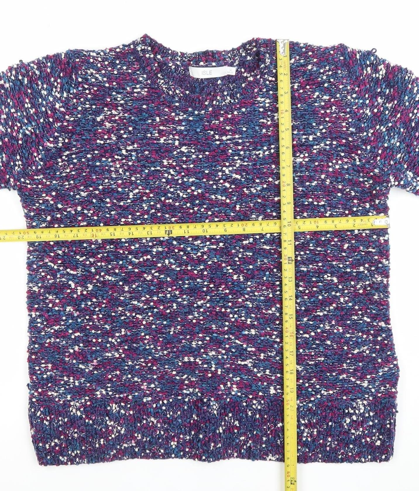 Womens UK Size M Isle Multicoloured Pullover Jumper