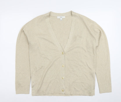 Womens UK Size S Marks and Spencer Beige Cardigan Jumper