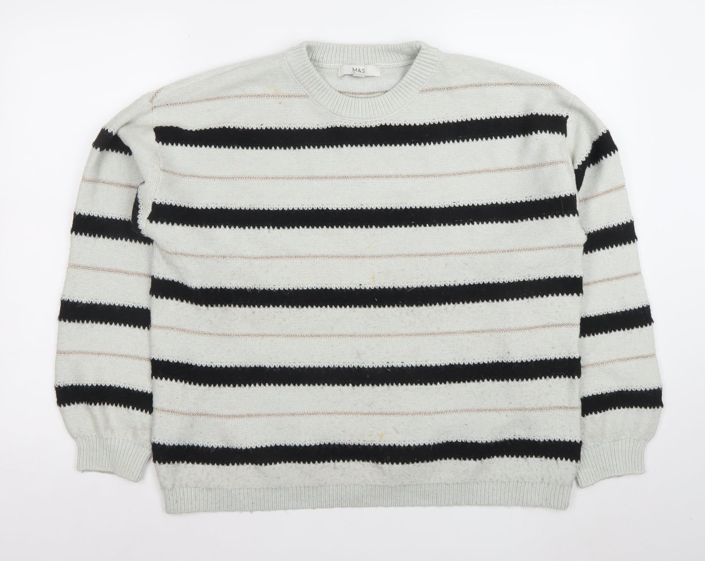 Womens UK Size L Marks and Spencer Grey Pullover Jumper