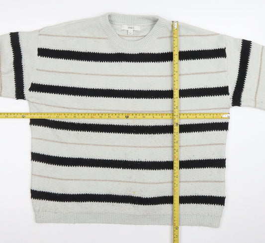 Womens UK Size L Marks and Spencer Grey Pullover Jumper
