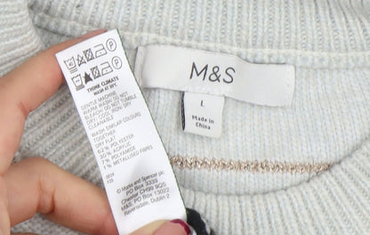Womens UK Size L Marks and Spencer Grey Pullover Jumper