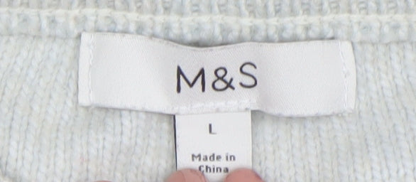 Womens UK Size L Marks and Spencer Grey Pullover Jumper