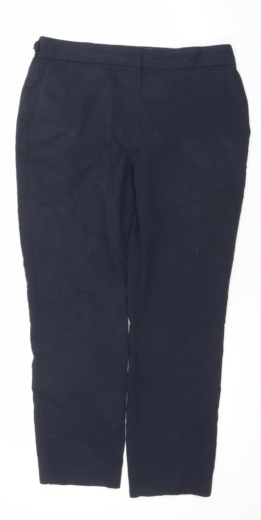 Womens UK Size XL Zara Regular Fit Casual Business Workwear Black Trousers
