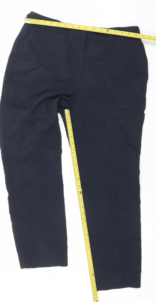 Womens UK Size XL Zara Regular Fit Casual Business Workwear Black Trousers